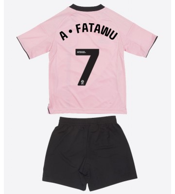 Leicester City Issahaku Fatawu #7 Replica Third Stadium Kit for Kids 2025-26 Short Sleeve (+ pants)